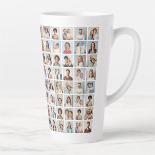 Tasse Latte Créez votre propre collage de 96 photos