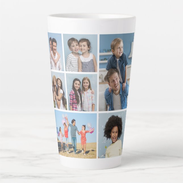 Tasse Latte Créez votre propre collection de 7 photos (Devant)