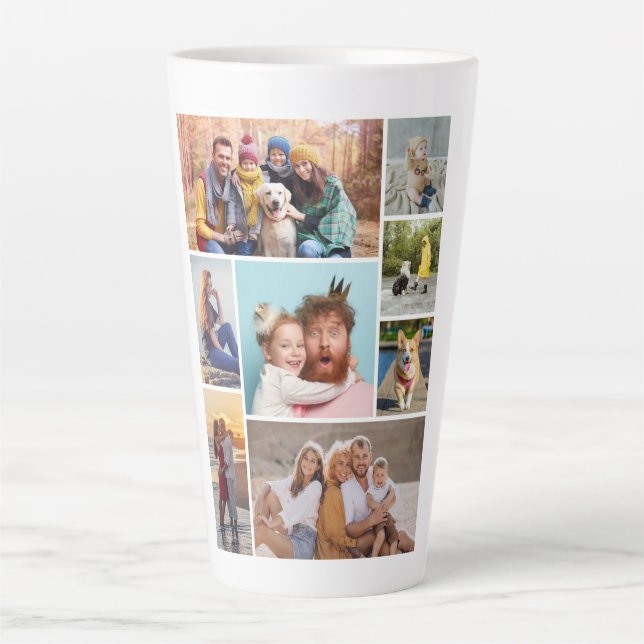 Tasse Latte Créez votre propre collection de photos 8 (Devant)
