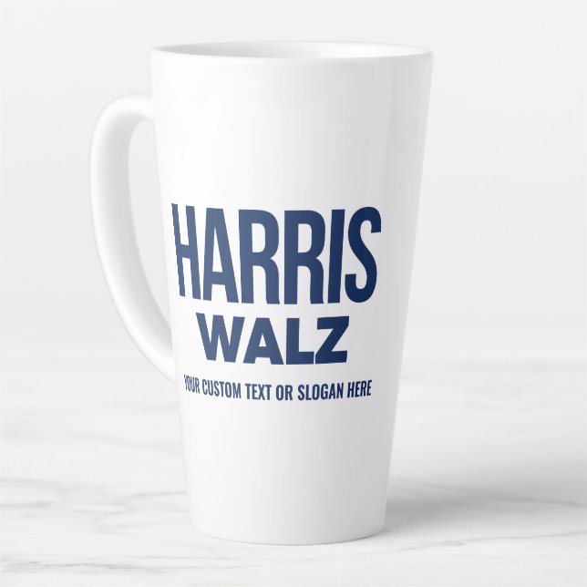 Tasse Latte Créez votre propre Harris Walz 2024 (Angle gauche)