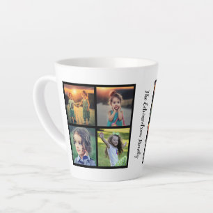 Tasse Latte Créez votre propre nom de famille de collage phot