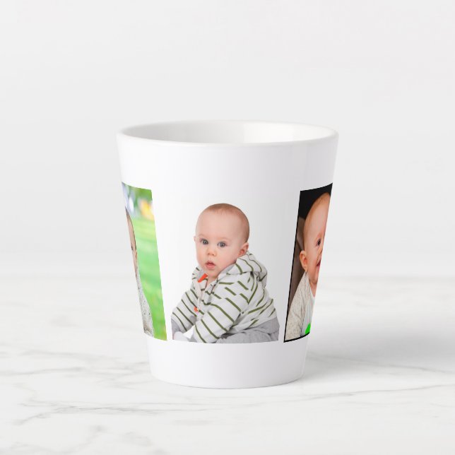 Tasse Latte Créez votre propre photo de bébé (Devant)