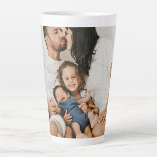 Tasse Latte Créez votre propre photo personnalisée de famille
