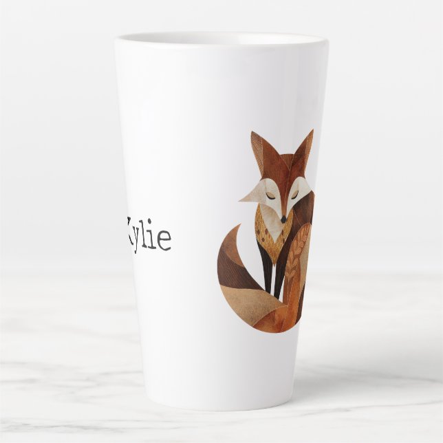 Tasse Latte Crème Brown cool Orange Fox (Devant)