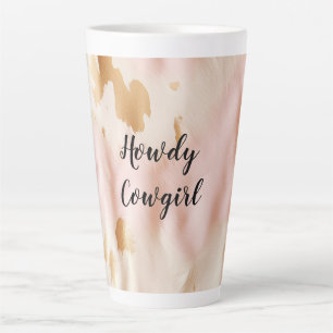 Tasse Latte Crème rose Sud-Ouest Cowgirl Cowhide