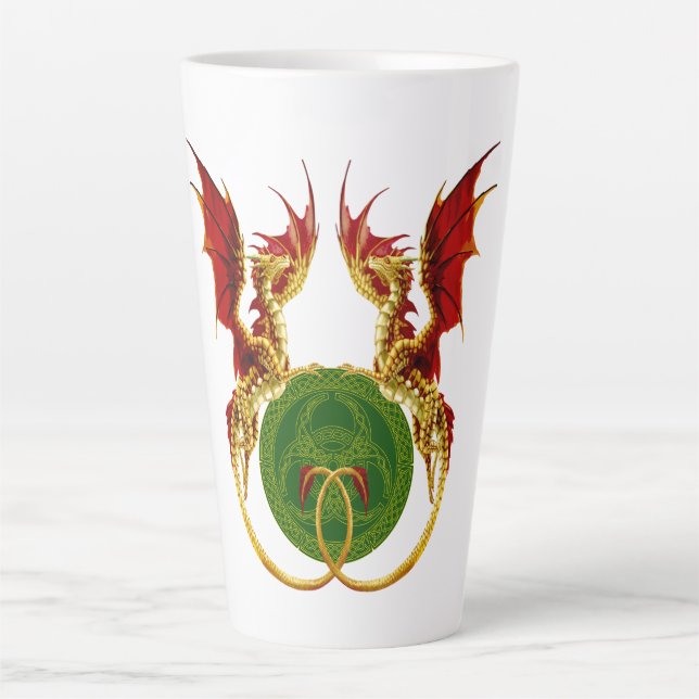 Tasse Latte Crescent Céleste Lune Et Dragons (Devant)