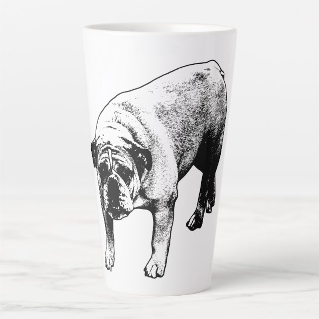 Tasse Latte Crisp Noel Bulldog (Devant)