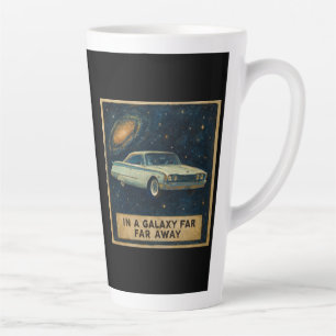 Tasse Latte Croiseur Rétro dans l'Espace Profond