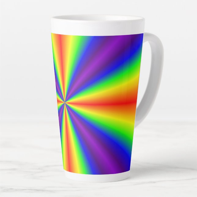 Tasse Latte Croix arc-en-ciel (Angle droit)