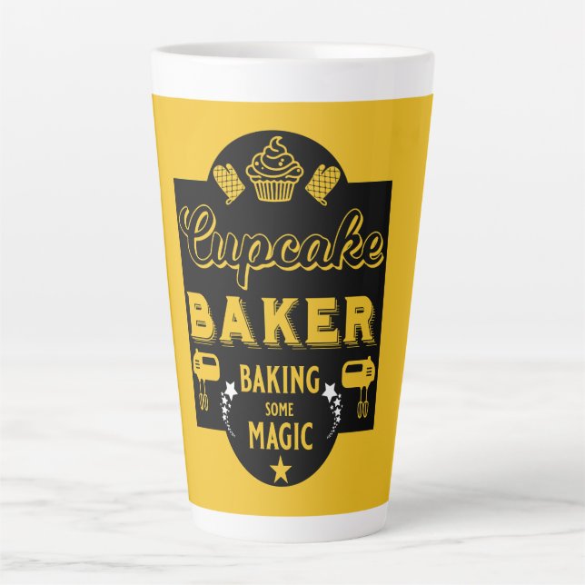 Tasse Latte Cupcake Master Baker (Devant)