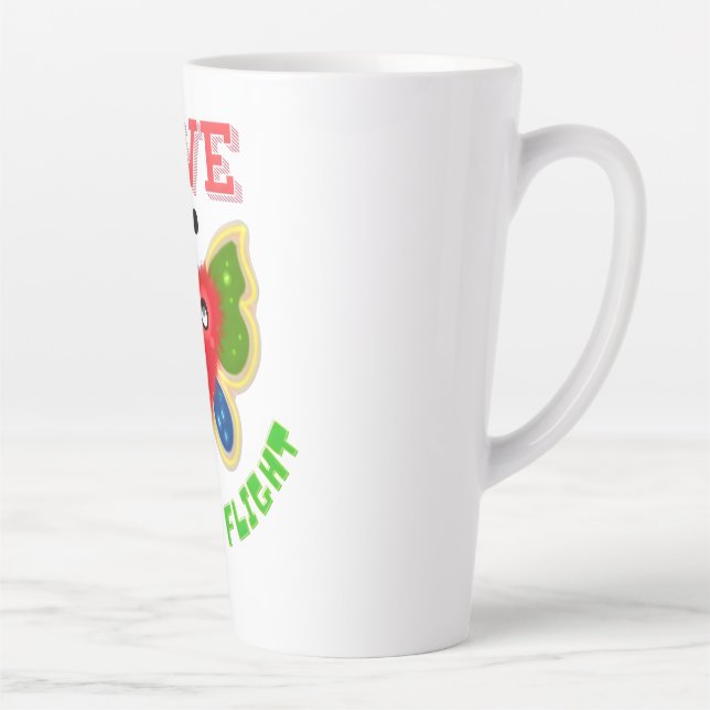 Tasse Latte Custom Fuzzy Heart Butterfly Gift (Droite)