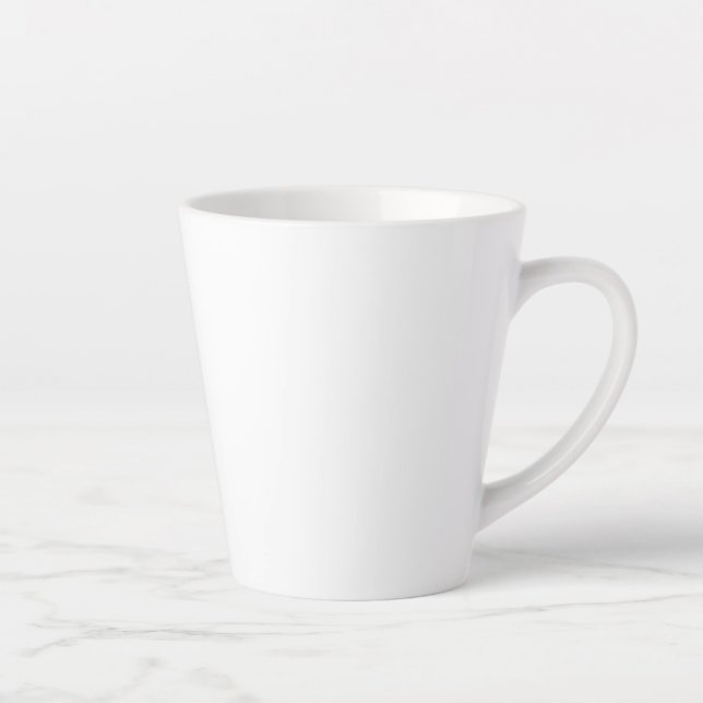 Tasse Latte Custom white simple Design Add Photo or Text (Droite)