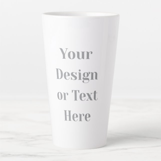 Tasse Latte Customizable Your Design or Text Here Personalized (Devant)