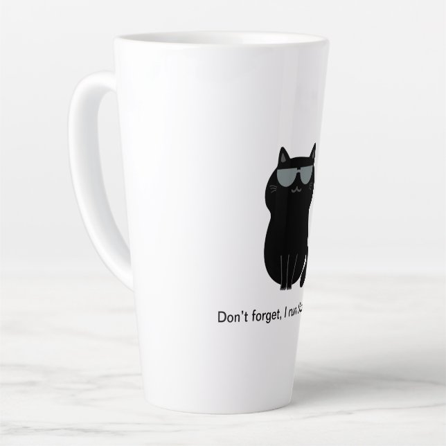 Tasse Latte Cute and Funny Cat (Angle gauche)