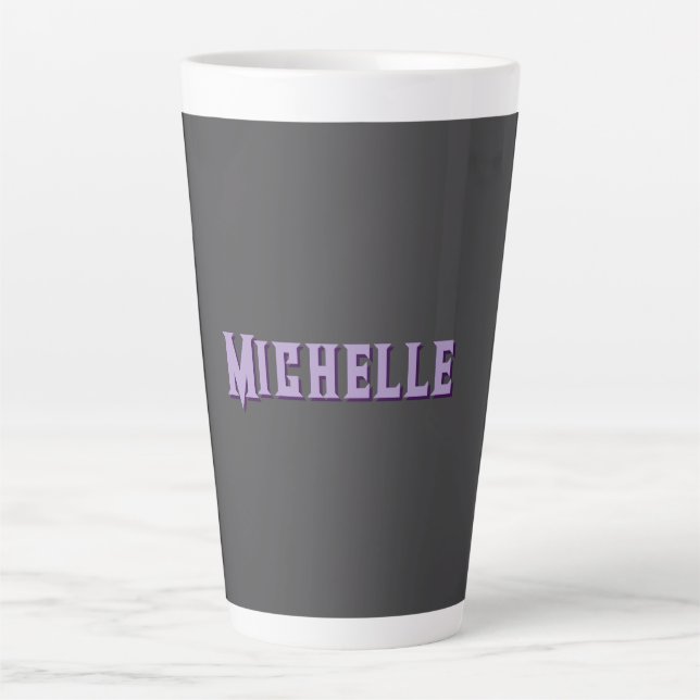 Tasse Latte Cute Calligraphy Créative tendance Nom personnalis (Devant)