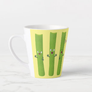 Tasse Latte Cute céleri bâtons trio caricature légumes