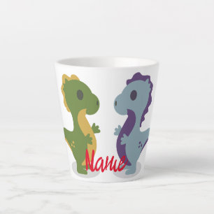 Tasse Latte Cute Dinosaur Paire Thunder_Cove