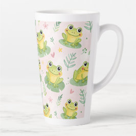 Tasse Latte Cute frogs Pattern