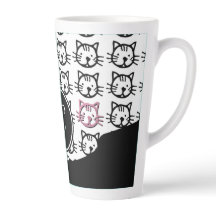 Cute Kitty (noir, blanc et rose)