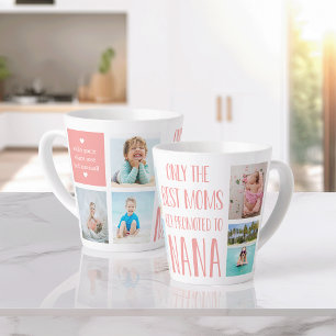 Tasse Latte Cute Nana Petits-enfants Photo et nom