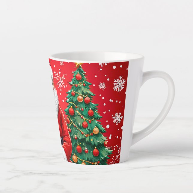 Tasse Latte Cute père Noël avec lapin (Droite)