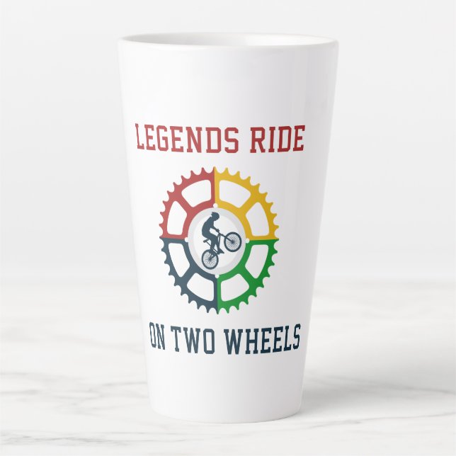Tasse Latte Cyclisme Vintage rustique (Devant)