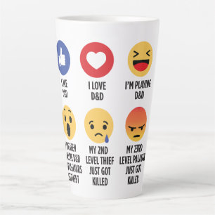 Tasse Latte D&D Emojis