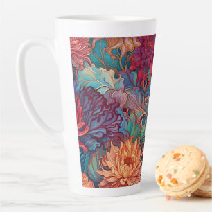 Tasse Latte Dahlia Tapisserie florale