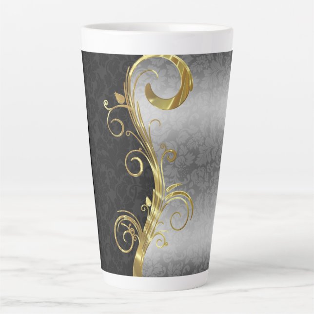 Tasse Latte Damask & Swirl (Devant)