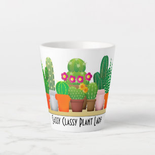 Tasse Latte Dame de la plante de cactus classe et impertinente