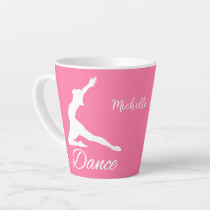 Tasse Latte DANCE nom et couleur personnalisés