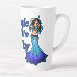 Tasse Latte Danseur du ventre bleu