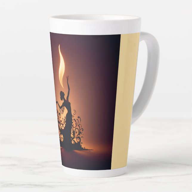 Tasse Latte Danseuse de flamenco (Angle droit)
