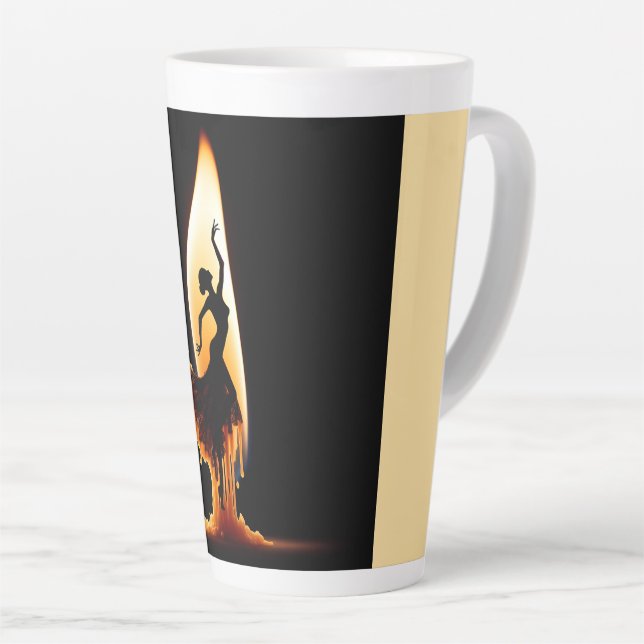 Tasse Latte Danseuse de flamenco (Angle droit)