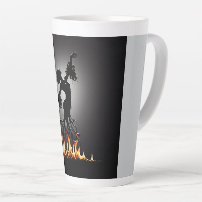 Tasse Latte Danseuse de flamenco (Angle droit)