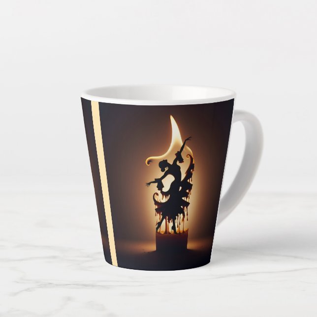 Tasse Latte Danseuse de flamenco (Angle droit)