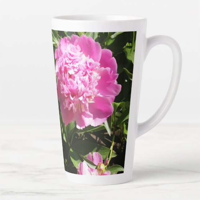 Tasse Latte Dark rose peonies (Droite)