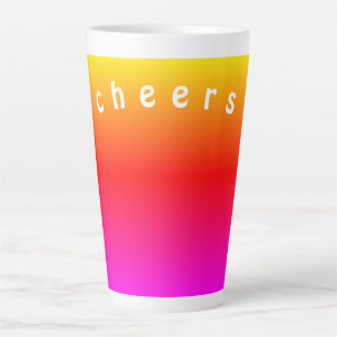 Tasse Latte De belles couleurs arc-en-ciel - À la fois
