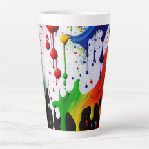 Déchets de peinture 3D en néon coloré