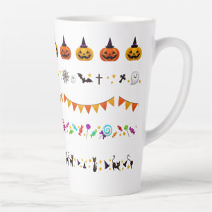 Tasse Latte Décoration effrayante de fête d'Halloween de ruse