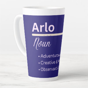 Tasse Latte Définition du nom personnalisé Arlo Boy