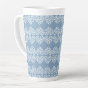 Tasse Latte Dentelle en céramique bleu clair