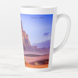 Tasse Latte Désert du Wadi Rum en Jordanie, Vacances