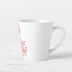 Tasse Latte Design de Noël Barbe Père Noël