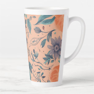 Tasse Latte Design floral Grand