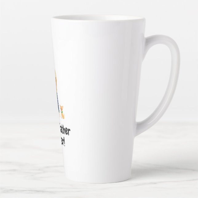 Tasse Latte Design Tall Latte tasse, meilleur père jamais!! (Droite)