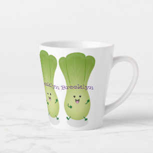 Tasse Latte dessin animé mignon de bok choy
