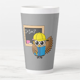 Tasse Latte Dessin de chouette écolière