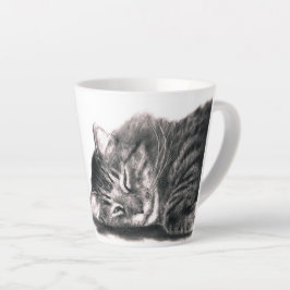 Tasse Latte Dessin de couchage du chat Coon principal