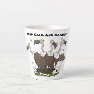 Tasse Latte Dessin de l'humour vautours drôle